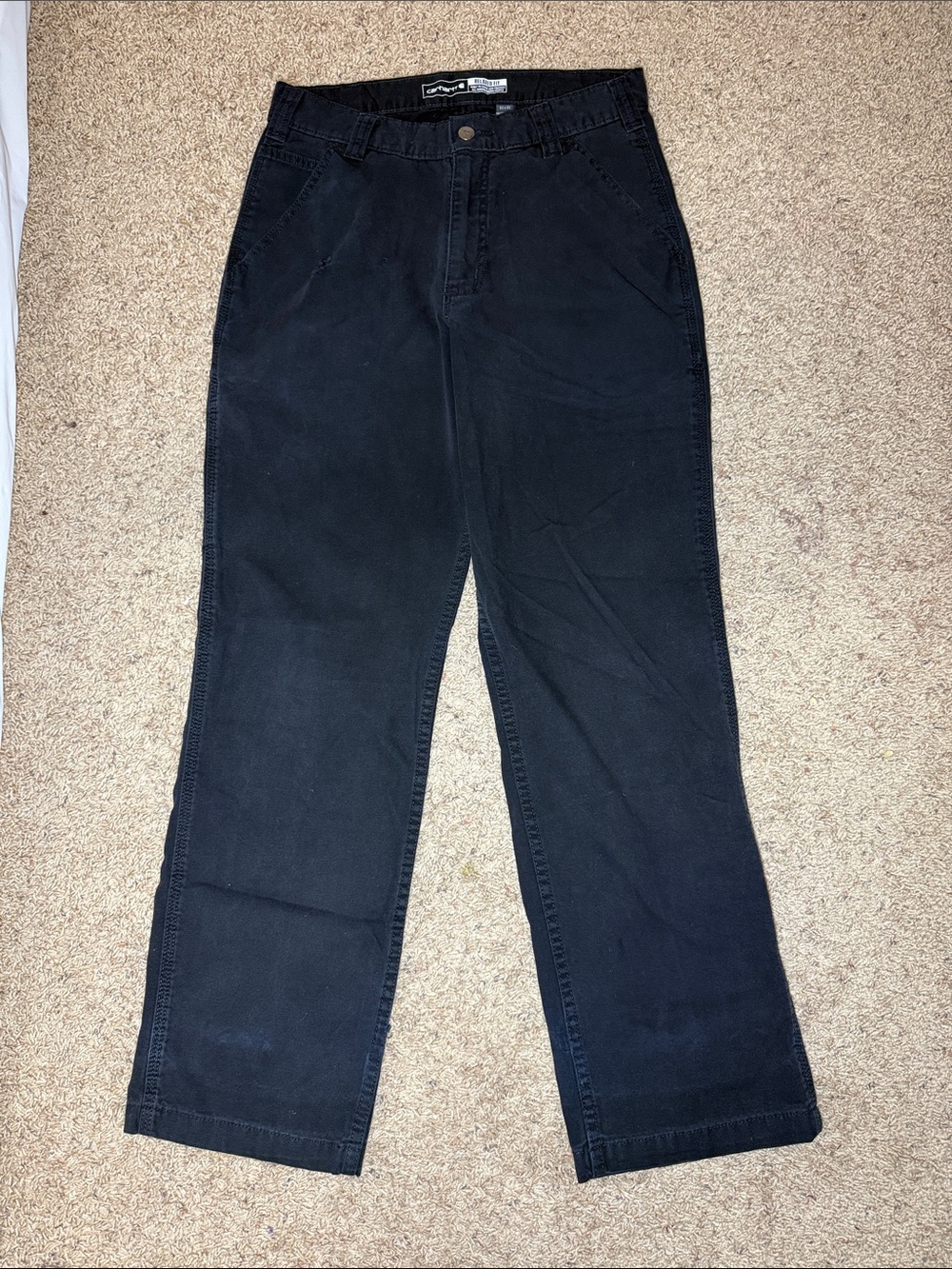 Carhartt Black Straight-Leg Casual Pants